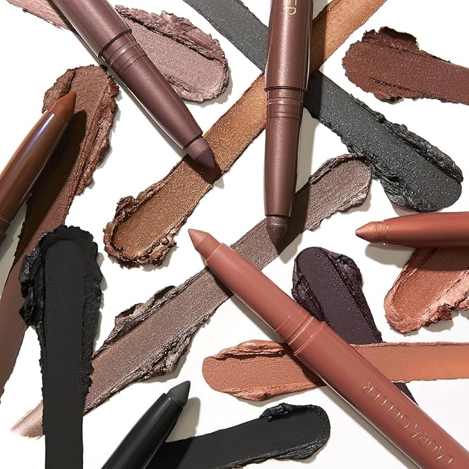 LAURA GELLER NEW YORK Kajal Longwear Kohl Eyeliner Pencil - Khaki Kohl - Caffeine and Vitamin E - Smooth & Blendable Liner - Built-In Sharpener
