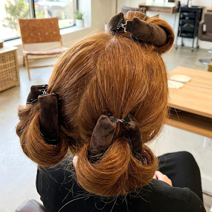 5Pcs Heatless Curls Rods, Soft Flexi Satin Flexi Rods for Heatless Curls, Satin Heatless Curls Overnight, for Lazy Curls & Waves, Gentle Styling Tools for Overnight Hairstyles