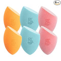 Real Techniques 6 Pack Assorted Makeup Blending Sponges, 3 Miracle Makeup Sponges, For Blending, Baking, And Setting, Use With Foundation & Powder, Dewy or Matte Finish, Cruelty-Free