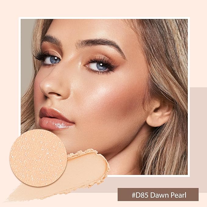 Refillable Eyeshadow Palette - Matte/Glitter/Duo-Chrome Pressed Powder & Cream Formula, Neutral/Shimmer/Smokey Multichrome, Travel-Friendly Iron Pan Refills (ShImmer, D85)