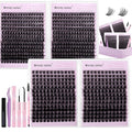 Wispy Lash Clusters Kit Packs: Wendy, 784Pcs, C3, C3, C9, C9, Natural, Volume, Soft, DIY Eyelash, C Curl, 10-18mm Mixed, Individual, Fake Lashes, Bulk Pack