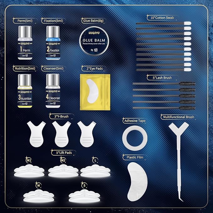 Lash Lift Kit, Eyebrow Lamination Kit, Eyelash Perm Kit, Professional Eyelash & Brow 2 in 1 Perm Kit, 2026 Eyelash Lift Kit Glue Upgraded Version Lasting Effect 6 Weeks, Suitable for Salon & Home Use