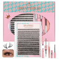 Lash Extension Kit DIY 280pcs Individual Lash Clusters Eyelash Extension Kit, 8-16mm False Eyelash Clusters with Lash Bond and Seal, Lash Tweezers for Self Application (40D Kit)