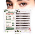 8mm C-Curl Lash Clusters, Natural Wispy Subtle Volume, Thin Flexible Band, Ideal for Puffy Eyes - Workdays, Daily Touch-Ups, Natural Style