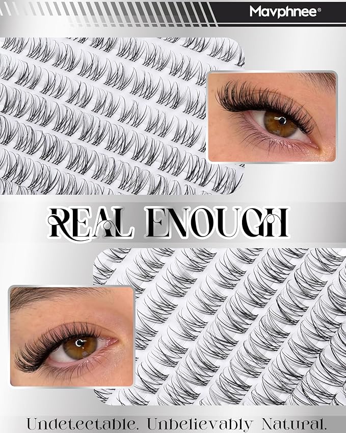 Natural Lash Clusters Clear Band Eyelash Clusters Venus Cluster Lashes Extensions Wispy Cluster Eyelash Extensions Easy Individual Lashes for No Makeup Makeup Daily Wear (Velure, 8-16MM, CC-Curly)