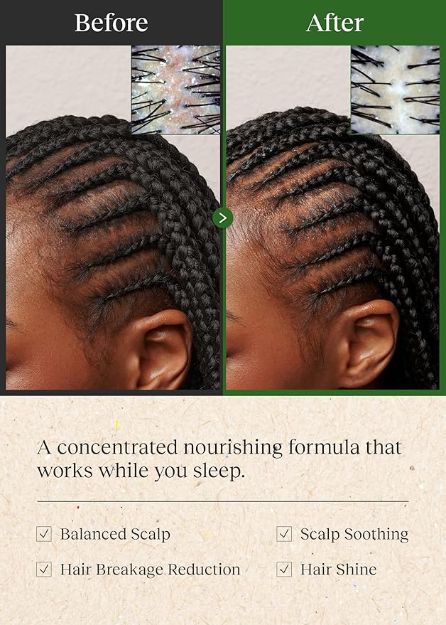 Bephor Braid Rev Scalp Sleeping Oil Balm, Korean Scalp Treatment, Balm-to-Oil Formula, Nourishing for Dry Scalp with Coconut & Shea Butter, Reduces Excess Sebum & Strengthens Hair Roots, 2.65 oz