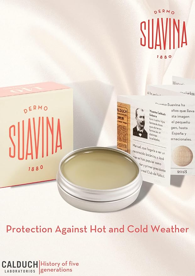 Suavina Strawberry Lip Balm for Extreme Dry Cracked Lips, Intensive Lip Repair Treatment with Natural Oils & Vitamin E, Moisturizing Lip Therapy for Cold & Warm Weather, Dry Lip Repair for Men & Women