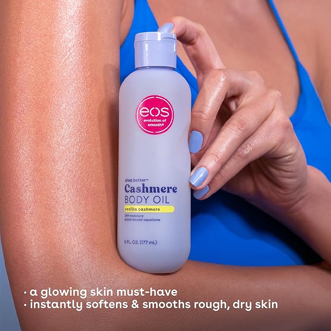 Bundle of eos Shea Better Body Lotion + Body Oil, Vanilla Cashmere, 24-Hour Moisture Skin Care, Lightweight & Non-Greasy, Natural Shea, Vegan
