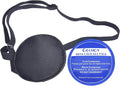 Cooling Eye Patches for Puffy Eyes, Pure Silk Ice Eye Patch, Single Eye Mask, Medical One Eye Cover Cold Hot Therapy Strabismus Lazy Eyes After Surgery Adult Kid Pirate Eyepatch (Small-Black)