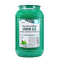 SPA REDI - Exfoliating Scrub Pumice Gel, Mint and Eucalyptus, 128 Oz - Manicure, Pedicure and Body Exfoliator Infused with Hyaluronic Acid, Amino Acids, Panthenol and Comfrey Extract