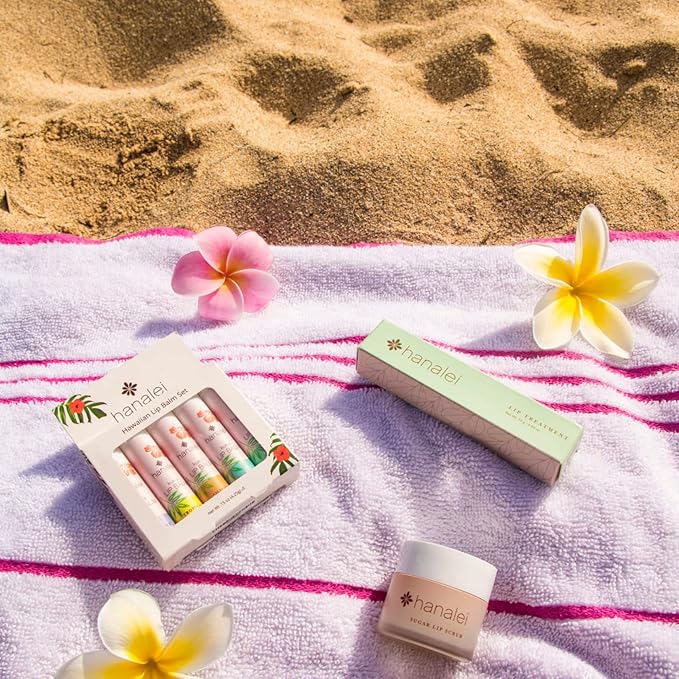 Hanalei Vanilla Lip Balm & Moisturizer – Natural Kukui Oil & Beeswax for Hydrated, Soothed, Soft Lips – Heals Dry, Chapped, Cracked Skin – Long-Lasting Travel-Friendly Lip Care – Vanilla Flavor