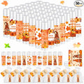 50 Set Fall Gifts Lip Balms Bulk Fall Party Favors 6 Assorted Flavors with 50 Organza Bags and Cards Autumn Pumpkin Maple Leaf Chapstick Thanksgiving Gifts for Women Men Coworkers Guest