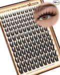 Goddvenus Bunny Manga Lash Clusters, Natural Wispy Cluster Eyelash Extensions, DIY Lash Extension at Home For Dolly Anime Look, Thick Fairy Individual Lashes Clusters