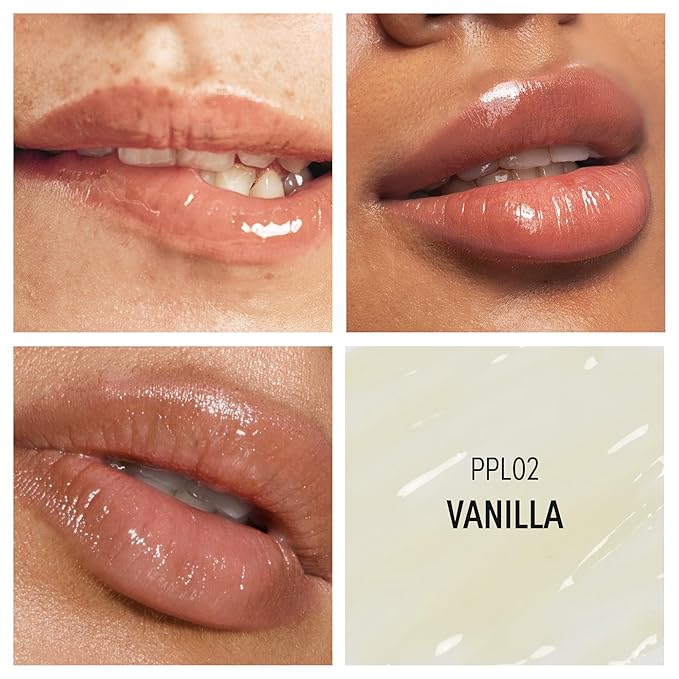 KISS NEW YORK Peptide Lip Treatment, Hydrating & Non-Sticky Tinted Plumping Balm, Shea Butter, Castor Oil & Squalane Reduces Look of Fine Lines, Softer & Fuller Lips with Cooling Metal Tip (Vanilla)