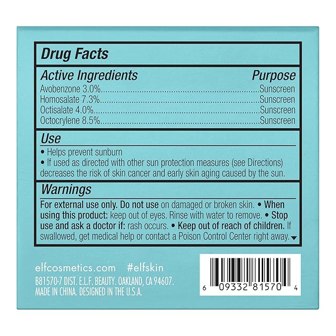 e.l.f. Holy Hydration! Face Cream Broad Spectrum SPF 30 Sunscreen Moisturizer, Made with Hyaluronic Acid, Niacinamide & Peptides, Lightweight Daily Protection, 1.7 oz