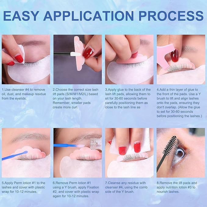 Lash Lift Kit, Eyelash Perm Kit for Natural Curling, Professional Eyelash Lift Kit for Long-Lasting Curl, Black Eyebrows & Eyelashes Color Kit, DIY Lash Lamination Set for Salon & Home Use