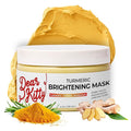 Turmeric Brightening Clay Mask Turmeric Mask for Dark Spots & intimate brightening, Post-Shave Soothing Treatment for Body, Underarm & Bikini Line Uneven Skin Tone Corrector 4 oz
