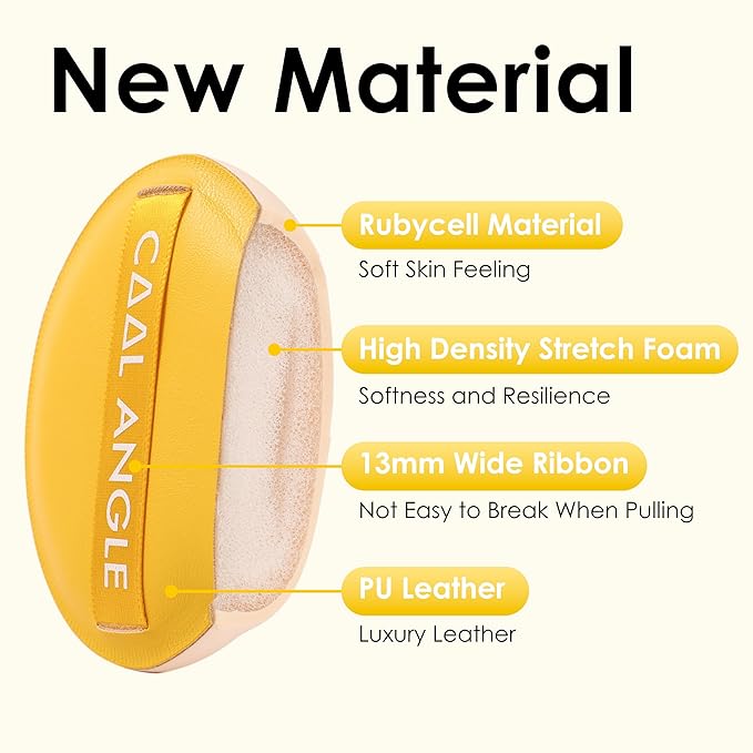 COOL-ANGLE 4Pcs X-Large Makeup Sponge Puff Set For Foundation Concealer & Powder, Latex Free Blender Sponges Puff For Natural And Easy Makeup, Soft Long-lasting And Beginner-friendly