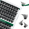 Lash Clusters 96pcs Individual Lashes D Curl 16mm Eyelash Clusters KEYYOU Volume Wispy Lash Extension Soft&Comfortable Easy DIY at Home(Y24,D-16mm)