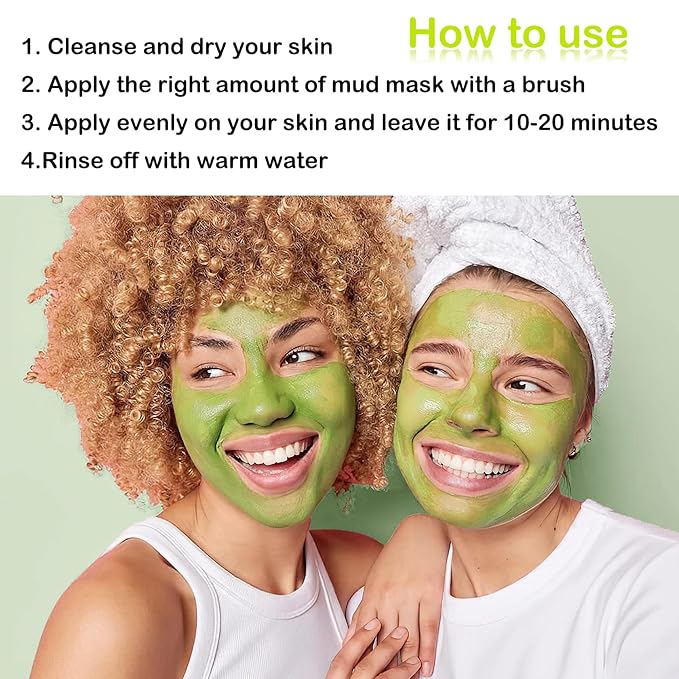 24 Pcs Clay Face Mask with Brush,Hydrating Mud Face Mask Set,Deep Cleaning Oil Control Clay Facial Masks for Blackheads Remover,Mud Facial Masks Skincare Gift Set