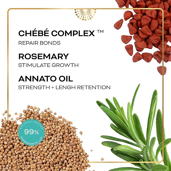 Chéribé Hair Growth Oil & Scalp - 100% Chebe Complex + Rosemary & Annatto to Nourish Roots, Soothe Dry Scalp, Boost Growth, Repair - Hair Oils for Textures 2A-4C - Porosities, Sulfate Free - 2.5 fl oz
