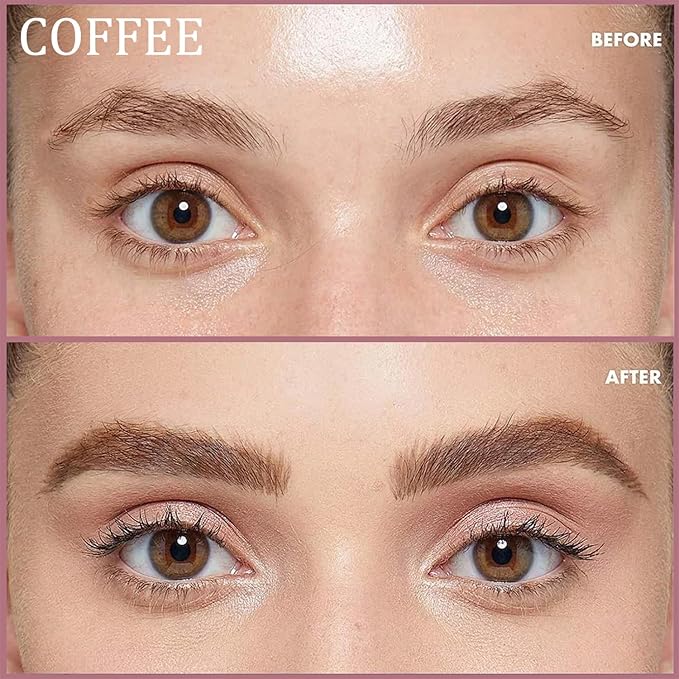 Lash Color Kit, Instant Eyebrow & Eyelash Color Set with Natural Ingredients, Temporary Brow & Lash Color for Home DIY, Safe & Easy for Beginner, 7ml-Coffee