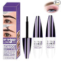 2 Pcs Dark Brown Easy Peel Off Eyebrow Gel, Tattoo Eyebrow Tint, Waterproof & Sweatproof Peel Off Tinted Eyebrow, Long-lasting Natural Color Up to 3 Days, Eyebrow Tattoo for All Skin Types (#01)