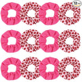 Silk Satin Scrunchies for Women Girls 12 PCS Valentine Hair Scrunchies Silk Satin Hair Ties for Thick Hair Bulk Hair Ties Hair Accessories