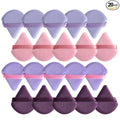 BS-MALL Triangle Puffs, Makeup Sponge Set 20 Pieces, Cosmetic Applicators for Foundation, Powder, Blush Large Pack (Purple)