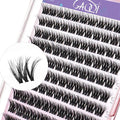 GAQQI Lash Clusters, Cluster Eyelash Extensions 110 Cluster Lashes, Wispy Volume Eyelash Clusters 10-14mm, Multilayered 3D Individual Lashes, Soft and Thin Band (3D-GQ08)