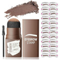 Eyebrow Stamp Stencil Kit - Eye Brow Stencil Kit for Beginners, Brow Stencil and Stamp Kit Long-lasting, Smudge-Proof & Waterproof, 24 Reusable Eyebrow Shapes Stencils for Perfect Brow (Dark Brown)