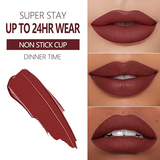 MAKI YIKA Red Lipstick for Women Color Stay Long Lasting Lipsticks Smudgeproof Matte Liquid Lipstick Waterproof Cruelty-Free Lip Color, Show Girl | quick dry, waterproof