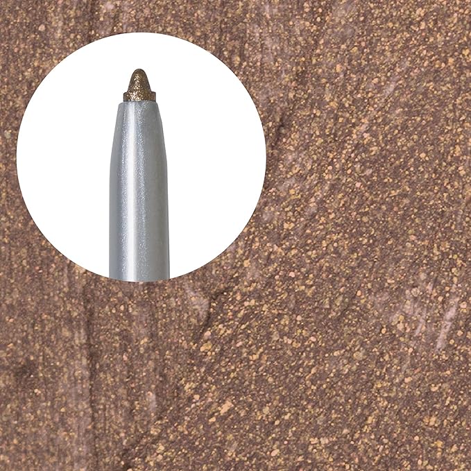 Sandstone Scandinavia Hypoallergenic Waterproof Metallic Eyeliner Pencil – Golden Brown – Fragrance-Free, Vegan – Smudge-Proof Eye Liner for Sensitive Eyes