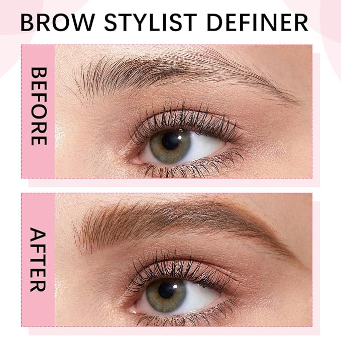 Eyebrow pencils for women,Black,0.1mm Ultra-Fine brow pencils,Waterproof,with 2-in-1 Double-Ended Automatic Angled Precision Tip,Built In Spoolie Brush,Longwearing Eye Brow Makeup Pencils,0.003 Ounce