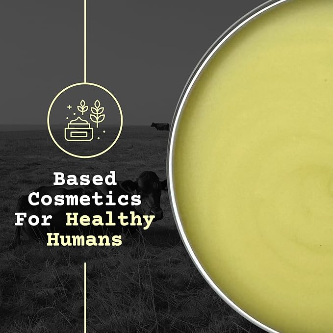 The Tallowed Truth F-Balm – Grass-fed, Grass-finished Tallow Balm– 5 Ingredients Only – Made in Canada – Tallow for Face & Body (2 oz (1-Pack), Original)