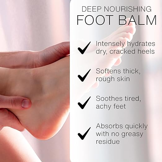 Bon Vital' Original Foot Balm, Foot Cream for Dry Skin & Cracked Heels, Moisturize Feet & Speed Healing of Blisters & Abrasions on Heel, Increase Circulation in Feet, 3.38 Ounce Tube