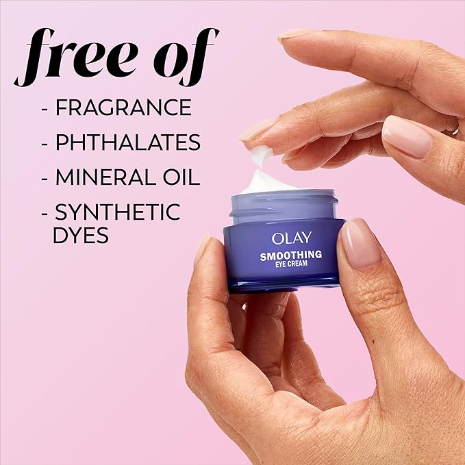 Olay Retinol 24 Night Smoothing Eye Cream, Fragrance-Free Hydrating Under Eye Treatment with Vitamin B3 and Retinol Complex for Fine Lines, Wrinkles, and Smoother Looking Skin, 0.5 Fl Oz