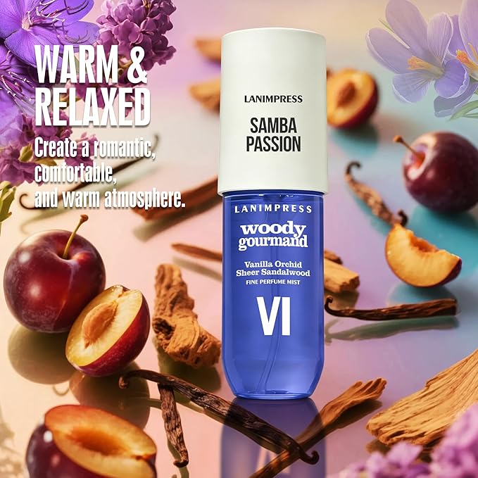 3 FL OZ No.6 Hair Mist and Body Spray for Women,Eau De Parfum, Fresh Fruity Perfume, Floral Flavors Gourmet Scent– With Notes of Velvet Plum,Sugared Violet,Vanilla,Travel Size Fragrance