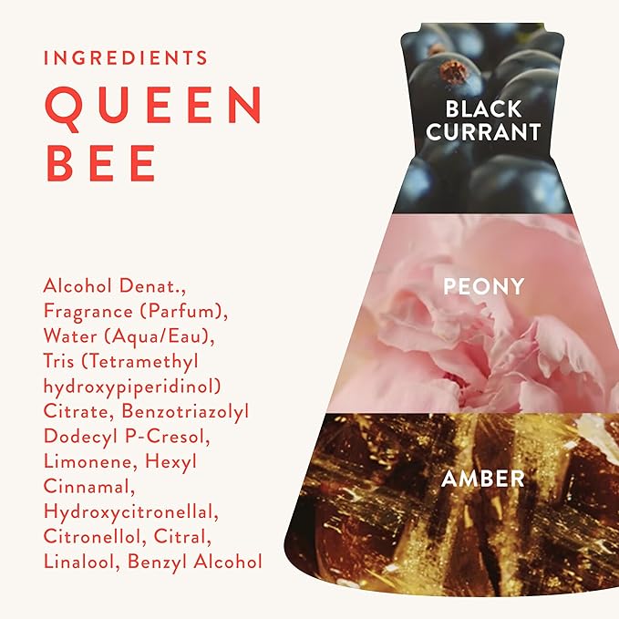 Good Chemistry Queen Bee Body Mist 2 Pack 5 fl oz - Light, Fruity, Floral Spray with Black Currant, Peony, & Amber - Bold, Clean & Vegan - 2 Pack