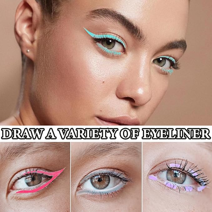 Eyeliner Pencils,Professional Long Lasting Waterproof Makeup Pencils,Highly Pigmented Inner Corner Eye Highlighter Eyeliner Pencil Eye Liner Pen Sets for Women