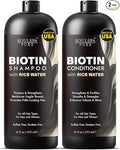 SOULSPA PURE Biotin Rice Water Shampoo and Conditioner Set - Thickening Formula with Rice Protein & Keratin - Strengthening Hair Care for Thinning Hair - Made in USA - 16 fl oz Each