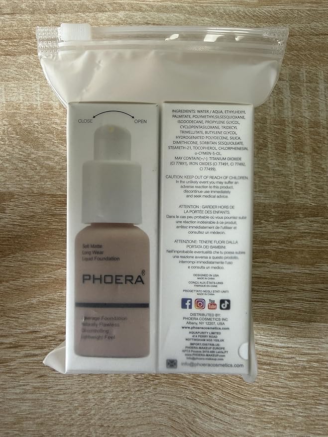 PHOERA Foundation, PHOERA Matte Liquid Foundation,PHOERA Makeup for Women, PHOERA Foundation Full Coverage Concealer, 30ml 24HR Matte Oil Control Concealer (108-Tan*2)