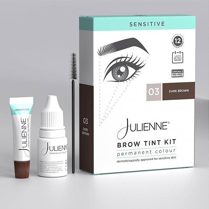 Julienne Sensitive Brow Tint Kit (Dark Brown)