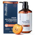 ProBliva Persimmon Body Wash & Soap for Aging Odor: Purifying & Odor-Neutralizing (500mL) for Older People Smell with Tea Tree Oil & Green Tea - Japanese Deodorizing & Eliminator for Adults & Seniors
