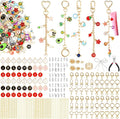 DRHWEFSQ 648Pcs Lip Gloss Keychain Making Kit, DIY Jewelry Supplies with 236 Charms, 50 Extender Chains, 60 Clips, 300 Jump Rings & Plier for Custom Keychains, Bags, Handmade Gifts