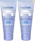 Coppertone Every Tone Sunscreen Lotion SPF 50, Lightweight, Rubs on Clear Sunscreen for All Skin Tones, Formulated with Nourishing Vitamin E, 7 Fl Oz Tube (Pack of 2)