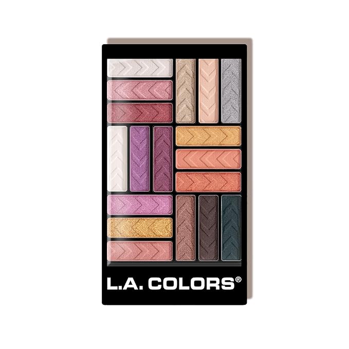 L.A. COLORS 18 Color Glam Eyeshadow Palette, Diva Glam CES748