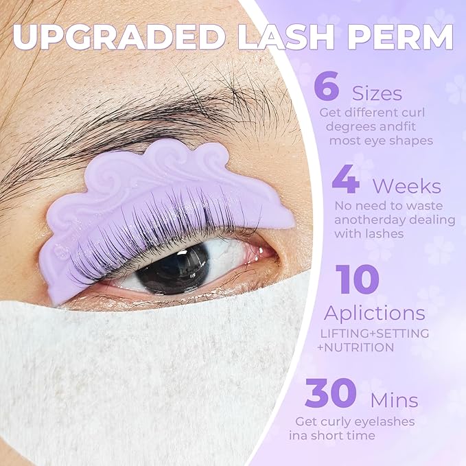 PERMANIA Eyes Open Korean Lash Lift Kit, Easy Use at Home for Eyelash Lifting with Detailed Instruction, Salon Results Instant