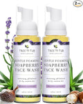 Tree To Tub Sensitive Skin Face Wash for Dry Skin - Moisturizing Gentle Face Cleanser for Women & Men, Hydrating Foaming Facial Cleanser, Daily Face Soap w/Organic Aloe Vera, All Natural Lavender Oil