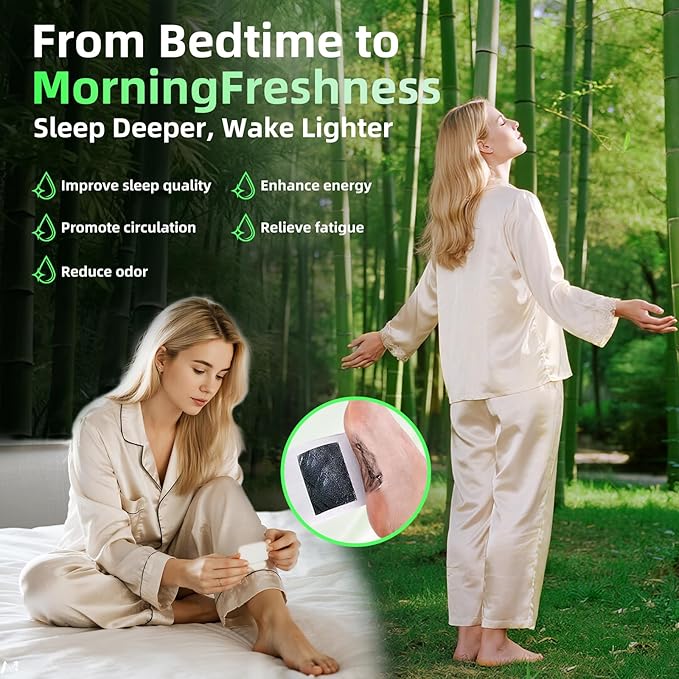 48 Packs Wormwood Foot Pads to Feel Better, Relieve Stress & Sleep Better, Suitable for Home or Travel Use